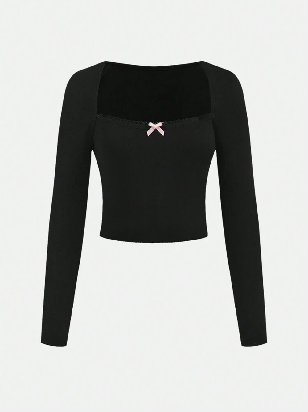SHEIN Long-Sleeve Square Neck Top